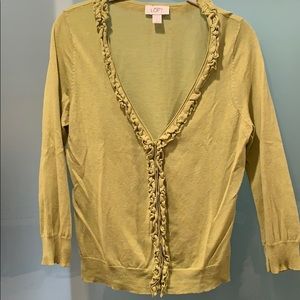 Ann Taylor Loft ruffle cardigan